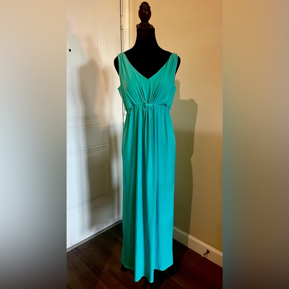 Kate + Mallory Tiffany Blue Small Maxi Dress Anthropologie Beach coverup